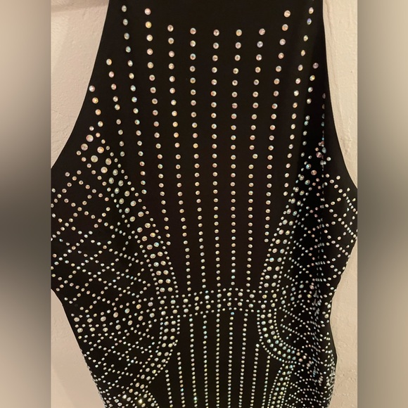 NEW! Windsor store Ladies black Rhinestone halter neck strap dress - Picture 8 of 8